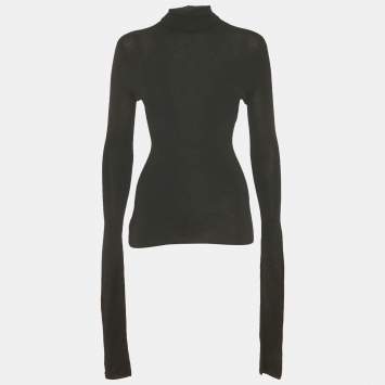 مملوكة مسبقًا Dior Black Cashmere Knit Long Sleeve Turtle Neck Sweater S