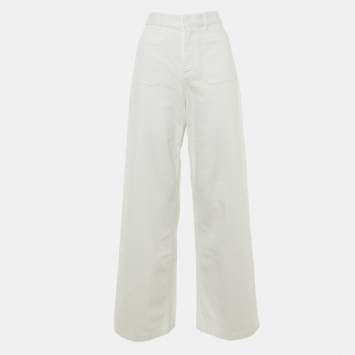 Pre Owned Dior White Denim Flared Jeans S/Waist 28"