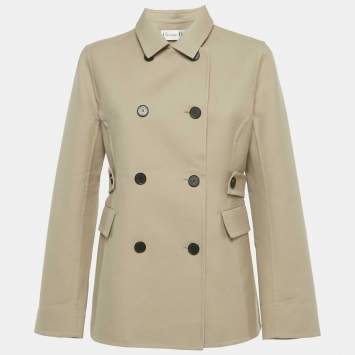 Pre Owned Christian Dior Beige Wool Double Breasted Blazer M