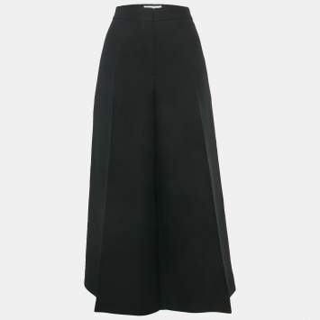 Pre Owned Christian Dior Black Wool Culottes XL