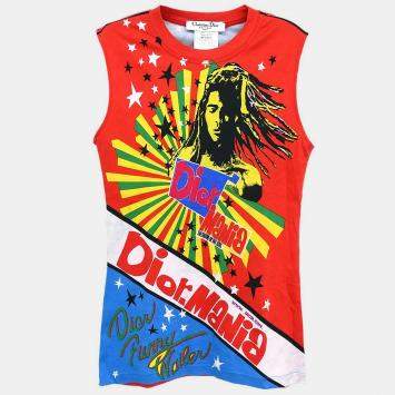 مملوكة مسبقًا Christian Dior Sleeveless Tank Top Dior Mania Red #38