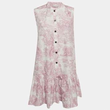 مملوكة مسبقًا Christian Dior Pink Cotton Dioriviera Short Dress XL