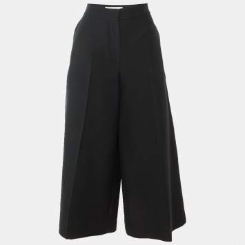 مملوكة مسبقًا Christian Dior Black Wool & Silk Culottes M