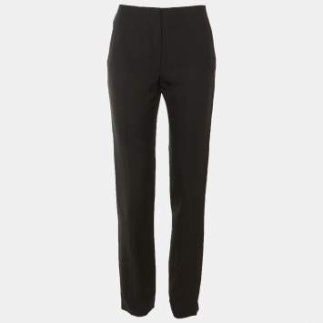 مملوكة مسبقًا Christian Dior Black Wool & Silk Pants M
