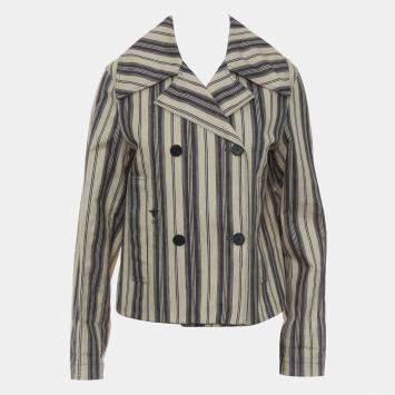 Pre Owned Dior Stripes Double Breasted Jacket