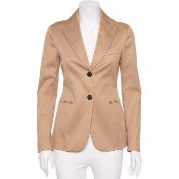 Pre Owned Dior Beige Cotton Single Breasted Blazer S