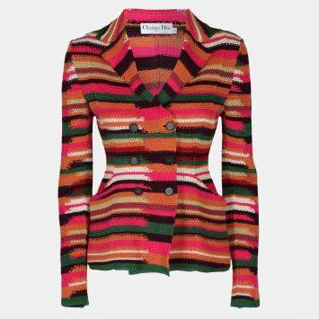 Pre Owned Dior  Women's Cotton Cardigan - Multicolor - S