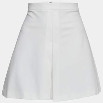 Christian Dior White Cotton Pleated Skorts M