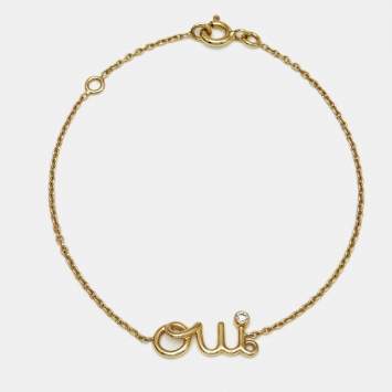 Dior 'Oui' Diamond 18k Yellow Gold Bracelet