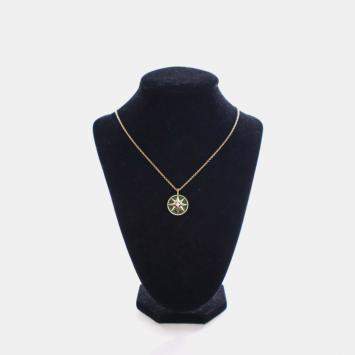 مملوكة مسبقًا Christian Dior Medium Rose Des Vents Medallion Necklace