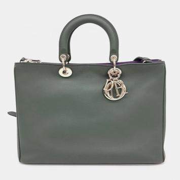 Pre Owned Dior Leather Large Diorissimo Shopper Tote Bag