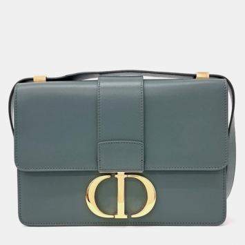 Pre Owned Dior Green Leather 30 Montaigne Shoulder Bag