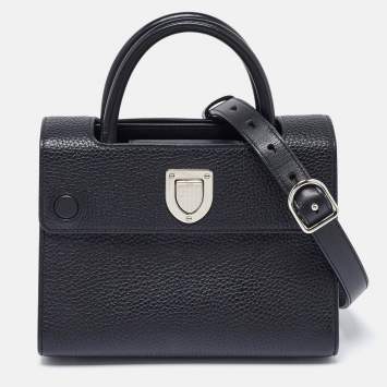 Pre Owned Dior Black Leather Mini Diorever Tote
