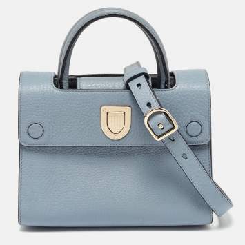 مملوكة مسبقًا Dior Blue Leather Mini Diorever Tote