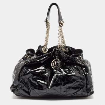 Pre Owned Dior Black Cannage Leather Le Trente Hobo