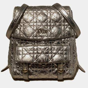 Dior Stardust Silver Leather Backpack