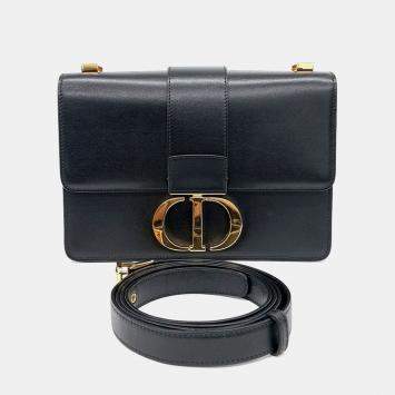 Pre Owned Dior Black Leather 30 Montaigne Chain Bag