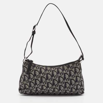 Pre Owned Dior Navy Blue Diorissimo Canvas Pochette