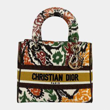 Pre Owned Dior Brown Canvas Lady D-Lite Shoulder Bag