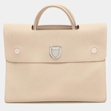 Pre Owned Dior Beige Leather Large Diorever Tote