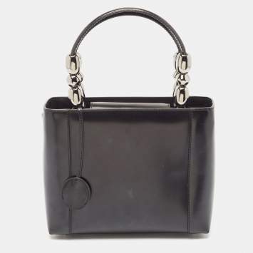 Pre Owned Dior Black Leather Malice Tote