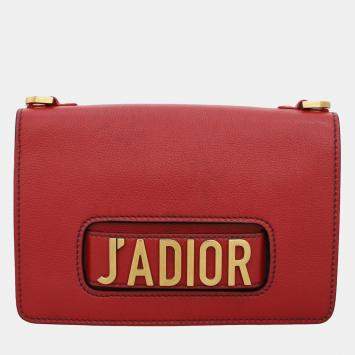 Pre Owned Dior Red Leather J'Adior Flap Bag