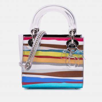 Pre Owned Dior Multicolor Wang Guangle Mini PVC Technical Fabric Lady Dior