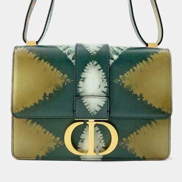 Pre Owned  Dior Green Leather 30 Montaigne Shoulder Bag