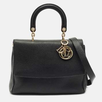 Dior Black Leather Medium Be Dior Flap Bag