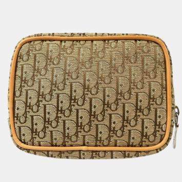 Pre Owned Dior Beige/Brown Canvas Trotter Mini Multi Pouch Bag