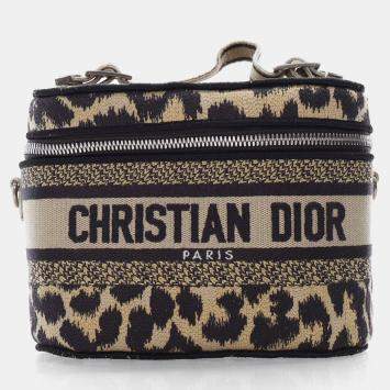 Dior Canvas Leopard Dior Small  Travel Vanity