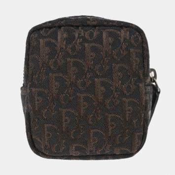 Dior Trotter Mini Brown Canvas Pouch Bag