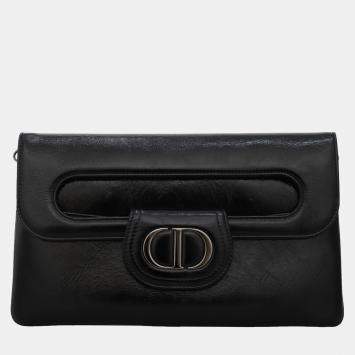 Dior Medium DiorDouble Chain Black Crossbody Bag