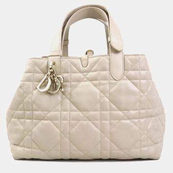 Christian Dior Handbag Toujours Bag Medium Leather Beige