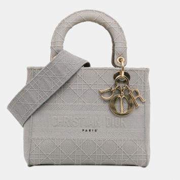 Dior Grey Medium Canvas Cannage Lady D Lite
