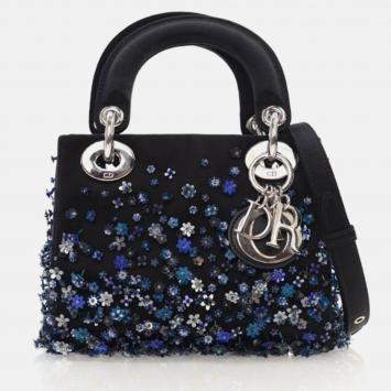 Dior Mini Embroidered Satin Lady Dior