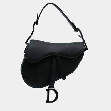 Dior Black Mini Ultra Matte Calfskin Saddle Bag