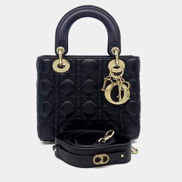 Dior Black Leather Lady Bag Small