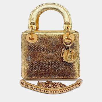 Pre Owned Dior X Olgard Amaral Lady Bag Mini