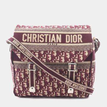 Pre Owned Dior Red Large Oblique Canvas Diorcamp Messenger Bag