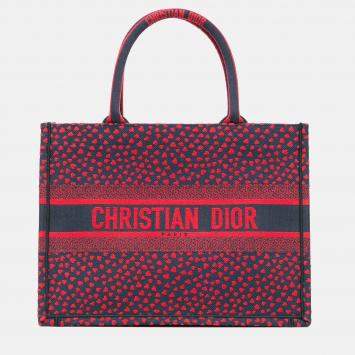 Dior  Pop Hearts I Love Paris Book Tote Red Medium Canvas Tote Bag