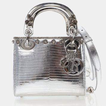 Pre Owned Dior Mini Lizard Lady Dior