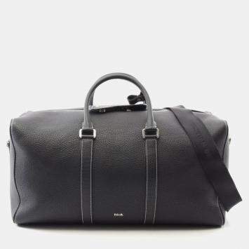 Pre Owned Dior Rango 50 Black Leather Boston Bag
