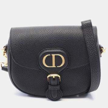 Pre Owned Christian Dior Bobby Small Black Leather Shoulder Bag