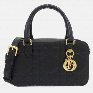 Pre Owned Christian Dior Black Cannage Leather Handbag