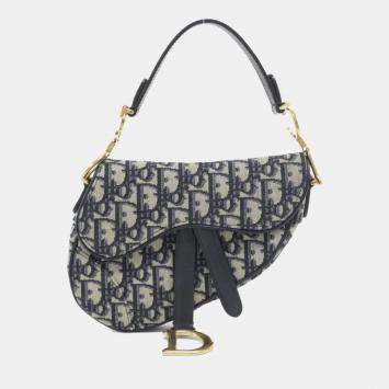 Pre Owned Christian Dior Saddle Dior Oblique Canvas Handbag