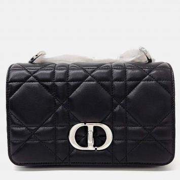 Pre Owned Dior Black Leather Christian Dior Carobag Small
