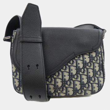 Pre Owned Christian Dior Black Navy Handbag