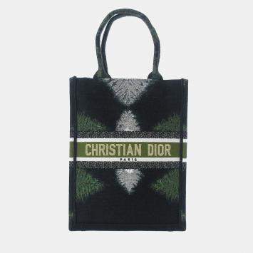 Pre Owned Dior Green Tie Dye Vertical Book Tote