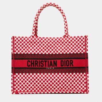 Pre Owned Dior Red Medium Dioramour Book Tote